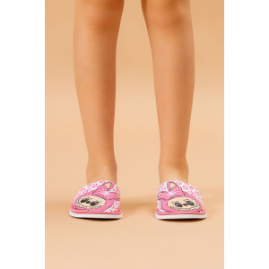 Тапки детские ДМ(д-пч) хлопок (р-ры: 35-39) розовый Лабубу