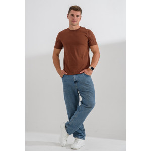 Футболка унисекс №8471/3 кулирка (р-ры: 42-72) коричневый