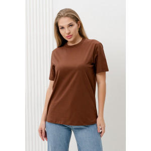Футболка унисекс №8471/3 кулирка (р-ры: 42-72) коричневый