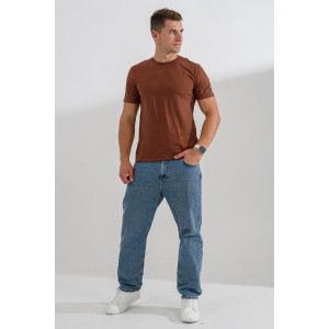 Футболка унисекс №8471/3 кулирка (р-ры: 42-72) коричневый