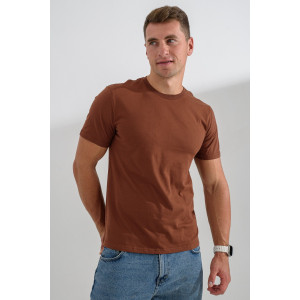 Футболка унисекс №8471/3 кулирка (р-ры: 42-72) коричневый