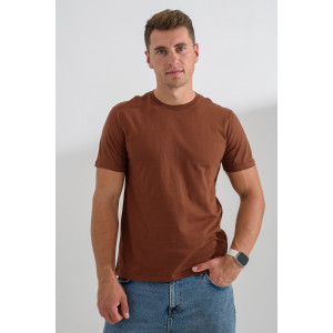 Футболка унисекс №8471/3 кулирка (р-ры: 42-72) коричневый
