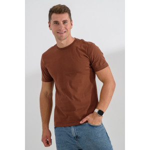 Футболка унисекс №8471/3 кулирка (р-ры: 42-72) коричневый