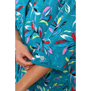 Халат женский 958 кулирка (р-ры: 50-60) изумрудный