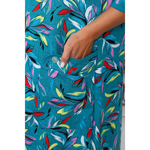 Халат женский 958 кулирка (р-ры: 50-60) изумрудный