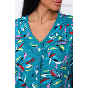 Халат женский 958 кулирка (р-ры: 50-60) изумрудный