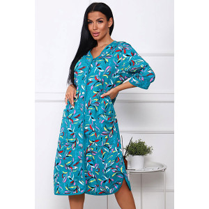 Халат женский 958 кулирка (р-ры: 50-60) изумрудный