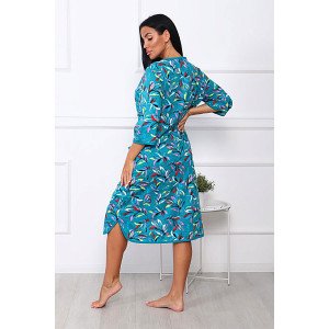 Халат женский 958 кулирка (р-ры: 50-60) изумрудный