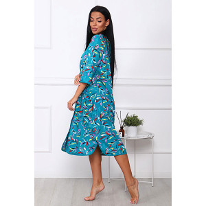 Халат женский 958 кулирка (р-ры: 50-60) изумрудный