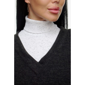 Жилет женский "Брэнда" ангора-софт (р-ры: 54-68) черный