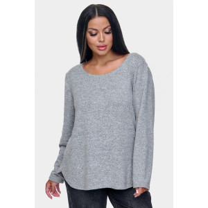 Джемпер женский "Алла" ангора-софт (р-ры: 50-68) серый