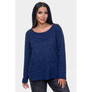 Джемпер женский "Алла" ангора-софт (р-ры: 50-68) синий