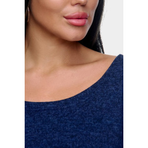 Джемпер женский "Алла" ангора-софт (р-ры: 50-68) синий