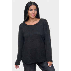 Джемпер женский "Алла" ангора-софт (р-ры: 50-68) черный