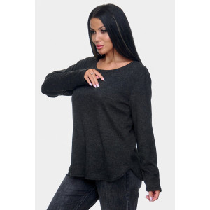 Джемпер женский "Алла" ангора-софт (р-ры: 50-68) черный