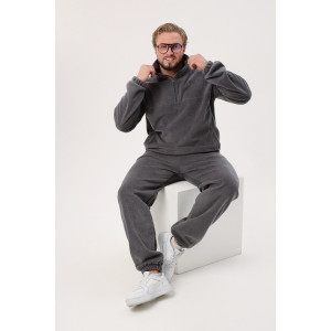 Костюм двойка мужской "Юпитер" флис (р-ры: 48-62) серый