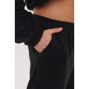 Костюм двойка мужской "Юпитер" флис (р-ры: 48-62) черный