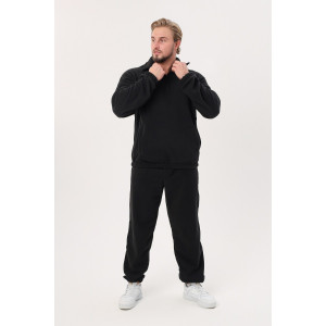 Костюм двойка мужской "Юпитер" флис (р-ры: 48-62) черный