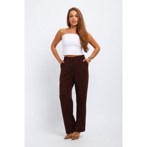 Брюки женские №31986 костюмная ткань (р-ры: 46-56) коричневый