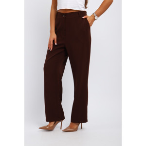 Брюки женские №31986 костюмная ткань (р-ры: 46-56) коричневый