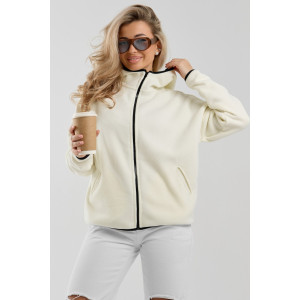 Толстовка женская №36991 флис (р-ры: 44-54) молочный