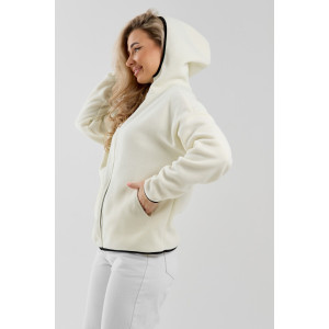 Толстовка женская №36991 флис (р-ры: 44-54) молочный
