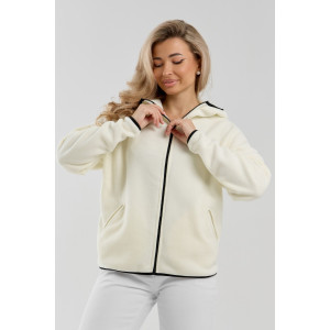 Толстовка женская №36991 флис (р-ры: 44-54) молочный