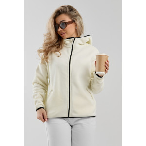 Толстовка женская №36991 флис (р-ры: 44-54) молочный