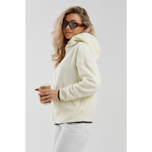 Толстовка женская №36991 флис (р-ры: 44-54) молочный