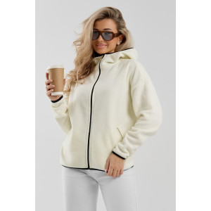 Толстовка женская №36991 флис (р-ры: 44-54) молочный