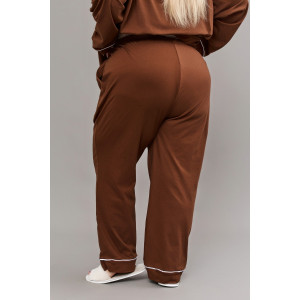 Пижама женская №057498 кулирка пенье (р-ры: 52-82) коричневый