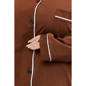 Пижама женская №057498 кулирка пенье (р-ры: 52-82) коричневый