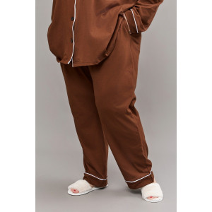 Пижама женская №057498 кулирка пенье (р-ры: 52-82) коричневый