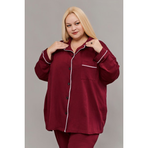 Пижама женская №057498 кулирка пенье (р-ры: 52-82) бордовый