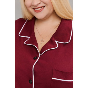 Пижама женская №057498 кулирка пенье (р-ры: 52-82) бордовый