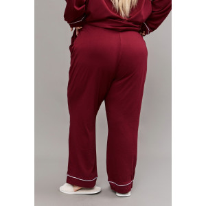 Пижама женская №057498 кулирка пенье (р-ры: 52-82) бордовый