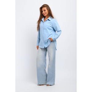 Рубашка женская №31985 академик (р-ры: 46-56) голубой