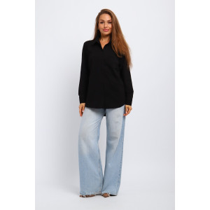 Рубашка женская №31985 академик (р-ры: 46-56) черный