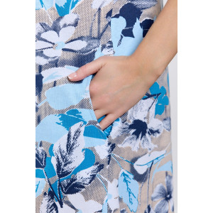 Халат женский "Элит" кулирка (р-ры: 48-62) голубой