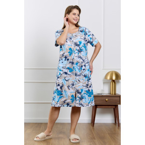 Халат женский "Элит" кулирка (р-ры: 48-62) голубой