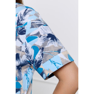 Халат женский "Элит" кулирка (р-ры: 48-62) голубой