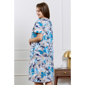 Халат женский "Элит" кулирка (р-ры: 48-62) голубой