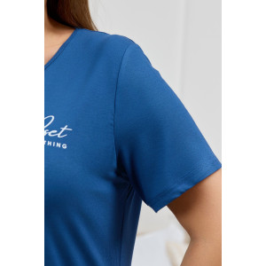 Костюм двойка женский "Люмен" вискоза (р-ры: 48-58) синий