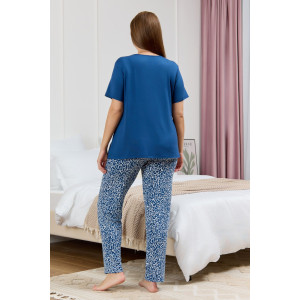 Костюм двойка женский "Люмен" вискоза (р-ры: 48-58) синий