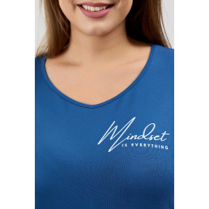 Костюм двойка женский "Люмен" вискоза (р-ры: 48-58) синий