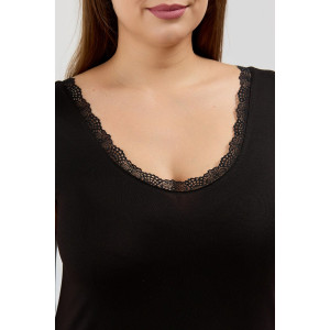 Сорочка женская "Тюльпан-1" вискоза (р-ры: 44-58) черный