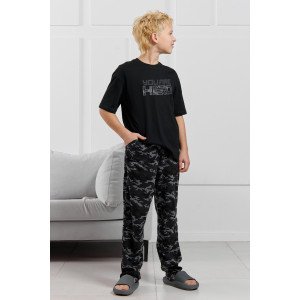 Костюм двойка детский "Экипаж-1" кулирка (р-ры: 140-170) черный