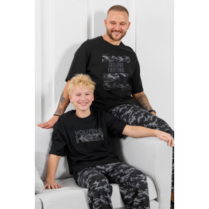 Костюм двойка детский "Экипаж-1" кулирка (р-ры: 140-170) черный