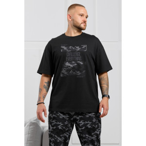 Костюм двойка мужской "Экипаж-3" кулирка (р-ры: 48-58) черный