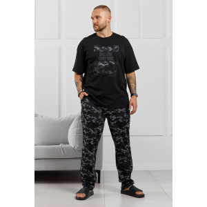 Костюм двойка мужской "Экипаж-3" кулирка (р-ры: 48-58) черный